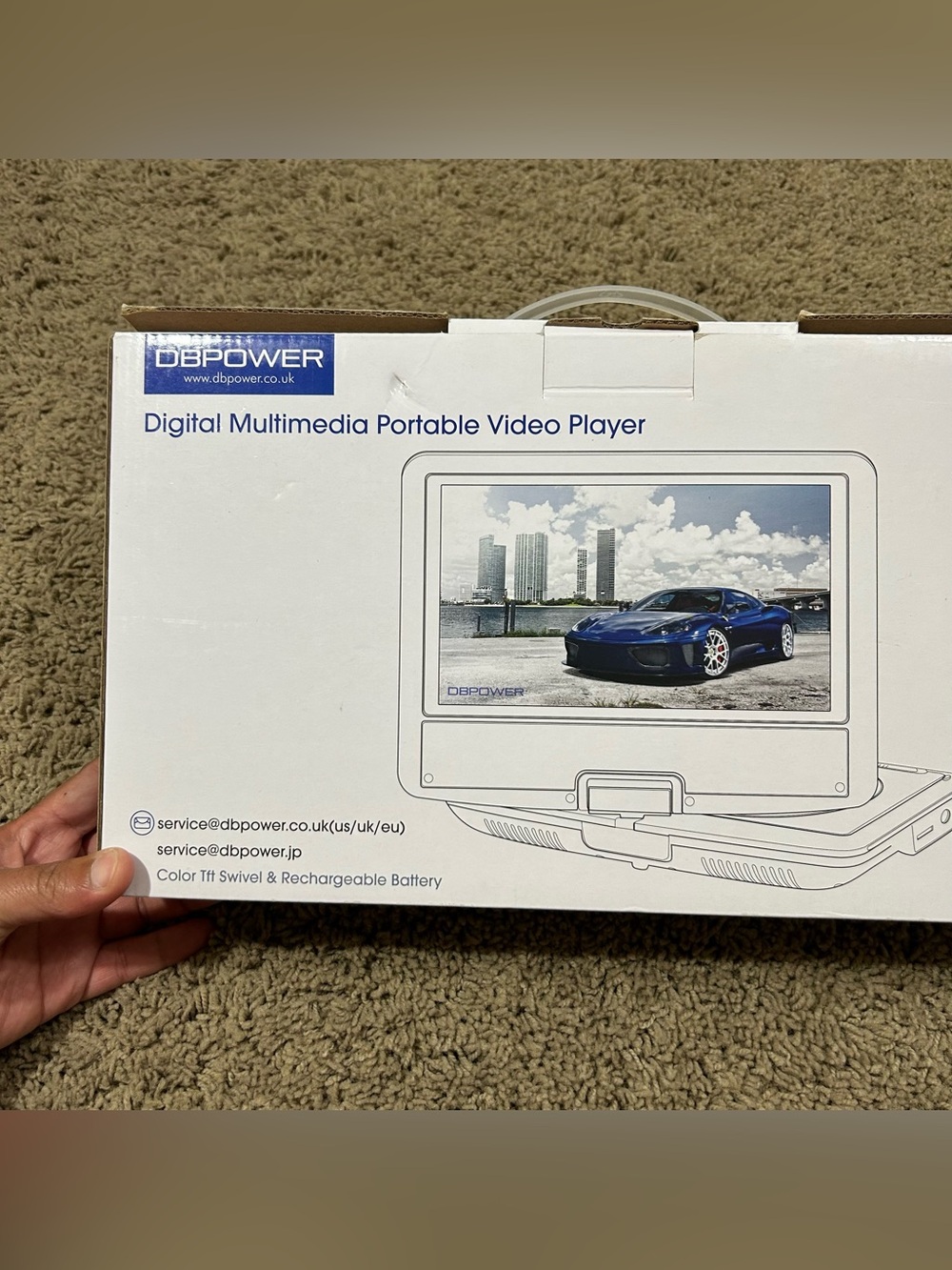 DBPOWER Portable DVD Player 9.5" Rechargeable Digital Multimedia Video Player - Picture 2 of 15